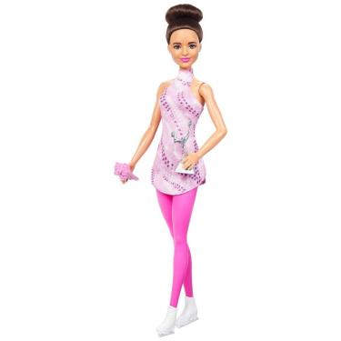 Imagem de Boneca Barbie Confeiteira Profissional com Chapéu e Fatia de Bolo, Rosa