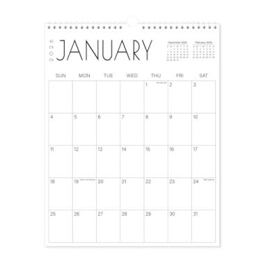 Imagem de Calendário 2026-2027 - Calendário de parede de janeiro de 2026 a junho de 2027, 2026-2027. Calendário suspenso com marcação de feriado, papel premium para organização, 28 x 35 cm, vertical, palavra