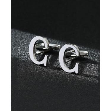 Imagem de Abotoaduras masculinas abotoaduras para homens camisa social punhos para negócios e casamento, 1pc, Aço inoxidável, Sem Pedra Preciosa