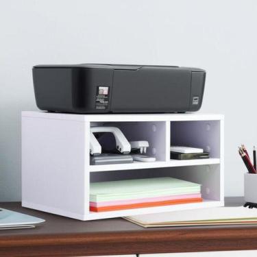 Imagem de Organizador de Mesa Multiuso 45cm Mdf - Suporte p/ Impressora ou Monit