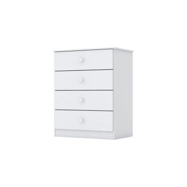 Imagem de Cômoda Infantil 04 Gavetas Labirinto Henn Branco