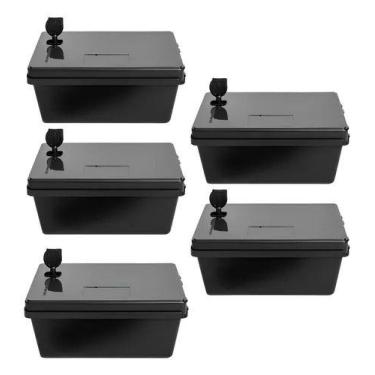 Imagem de Kit 5 Porta Iscas Com Chave Proteção Para Crianças e Animais - Global 