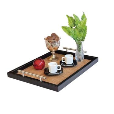 Imagem de Bandeja Cantinho Café Grande Moderna Decorativa Ambiente Casa Sala Jan