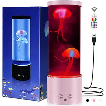 Imagem de Lava Lamp Lâmpada de Mesa Elétrica com Efeito Mudança 17 Cores Luz Noturna LED Controle Remoto para Decoração Casa e Escritório Feriado