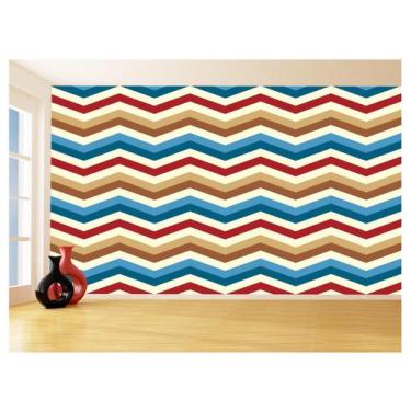 Imagem de Papel De Parede 3D Sala Chevron Zig Zag Listras 3,5M Zig73 - Você Deco