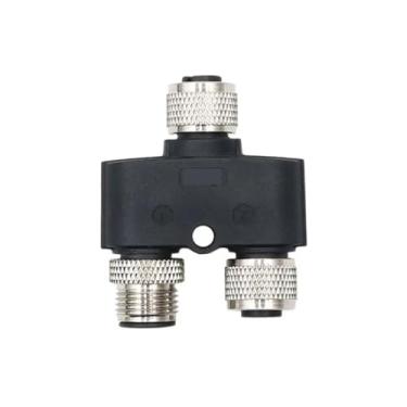 Imagem de Conector tipo Y M12 Plugue de sensor 3/4/5/8/12 pinos, adaptador macho-fêmea três vias para conexões elétricas(2 Female 1 Male,5pin A type)