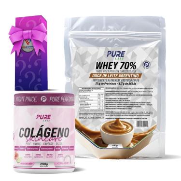 Imagem de Kit Colágeno Hibisco C/Limão + Whey Concentrado 70% Chocolate Alpino-Unissex
