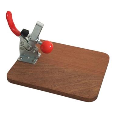 Imagem de Baoblaze Porta-guardanapos de madeira com peso de papel em formato de bola, decoração para casa, porta-guardanapos decorativo para balcões de restaurantes e, Marrom Escuro