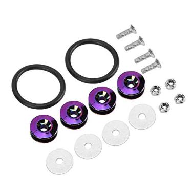 Imagem de Mingzhe Anéis de Fixação de Liberação Rápida Resistentes e Leves, Kit de Liga de Alumínio de para Tampa de Proteção de Lama do Porta-malas do Carro, Melhora a Estética do Compartimento (Roxa)