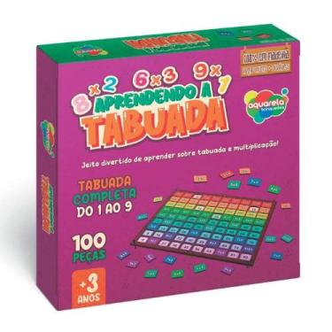Imagem de Aprendendo A Tabuada 100 Peças Aquarela