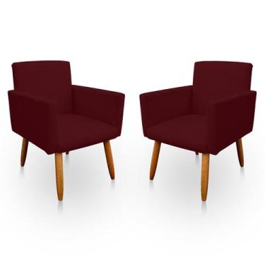 Imagem de Kit 2 Poltrona Decorativa Nina para Sala e Quarto Suede - LH Decor - L