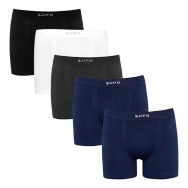 Imagem de Kit 5 Cueca Boxer Masculina Micromodal Lupo Original, Sortido 4, XG