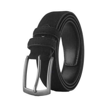 Imagem de Cinto De Camurça Masculino Tamanho Grande Com Fivela De Liga Retro, Pr