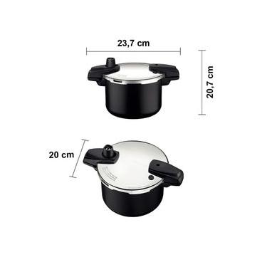 Imagem de Panela de Pressão Tramontina 4,5 Litros Arizona Revestimento Antiaderente Starflon Max Preto