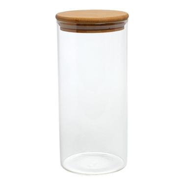 Imagem de Pote Hermético Vidro Boro Tampa De Bambu 1,3 L Mimo Style