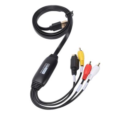 Imagem de Jectse Conversor VHS para Digital, Placa de Captura de Vídeo USB Converte VCR DVD para Adaptador Digital Com Entrada de Vídeo AV S para OS X, Suporte 1080P 30Hz OBS Potplayer