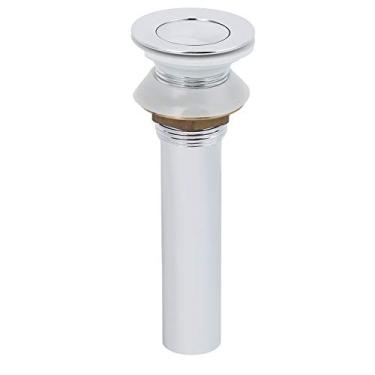Imagem de Kit de rolha de drenagem pop-up galvanizado resistente à corrosão Escorredor de pia com tubo de aço inoxidável para banheiro Acessórios de lavatório de cozinha Material de cobre (Salto pequeno sem