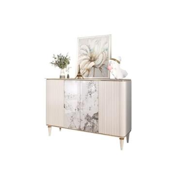 Imagem de CFGH6FDF Armário de sapatos estilo luxuoso francês leve entrada armário de sapatos corredor armário de armazenamento ardósia armário de armazenamento vila corredor decoração sapateira organizador de