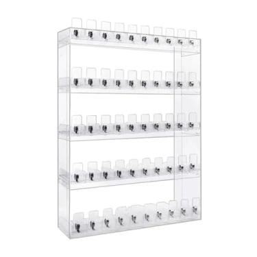 Imagem de Bandeja de empurrador de cigarro automática montada na parede - Suporte de exibição de varejo para lojas de cigarros e shoppings, vitrine transparente, tamanho 73 x 16 x 51,5 cm, aumenta a