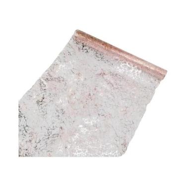 Imagem de Caminho De Mesa Com Glitter Dourado Metálico Retangular Para Aniversár