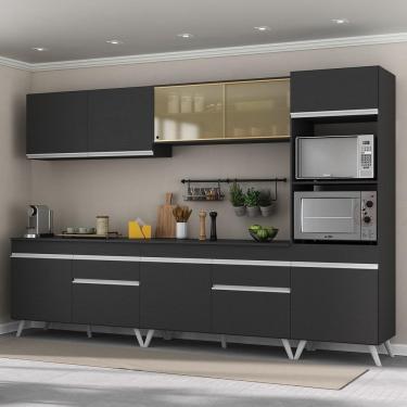 Imagem de Armário De Cozinha Completa 5 Peças Mp3689.898 Veneza Multimóveis Preto