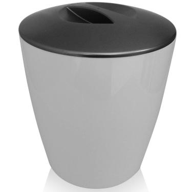 Imagem de Lixeira Vitra Vintage 5L Para Cozinha Banheiro E Escritório Branco e Grafite