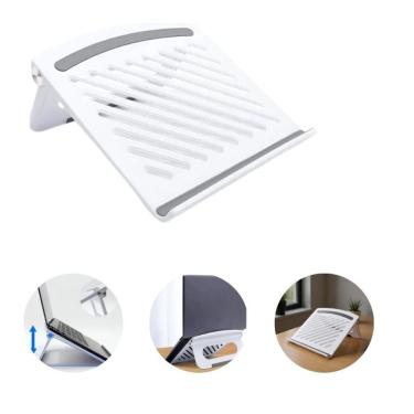 Imagem de Suporte para Notebook Suporte Branco para Laptop Notebook Inclinação Ajustável com Estr...