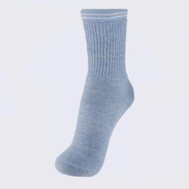 Imagem de Meia Lupo Sport Básica Cano Longo Feminina Azul, 37-40