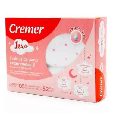 Imagem de Fralda Cremer Luxo Estampada Feminino - 5 Peças 70x70cm