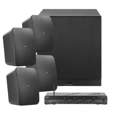 Imagem de Kit Som Ambiente Profissional Frahm Outdoor Com Subwoofer
