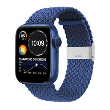 Imagem de Pulseiras Bandiction para Apple Watch de 44 mm, 40 mm, 38 mm, 42 mm, 41 mm, 45 mm, 49 mm, loop solo trançadas, esportivas, unissex e ajustáveis para iWatch Ultra SE séries 8/7/6/5/4/3/2/1