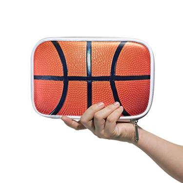 Imagem de Estojo para lápis de basquete, bolsa para caneta, grande capacidade, bolsa para pincéis de maquiagem para crianças, meninos, mulheres, faculdade