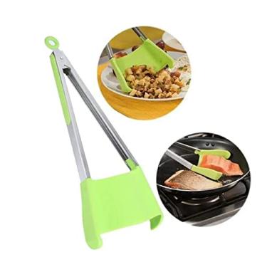 Imagem de SYNYEY Pegador Multifuncional Espátula Antiaderente Silicone 2 em 1 Fritura Churrasco Frigideira Chapa Cozinha