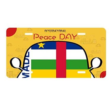 Imagem de DIYthinker Placa de carro Made in African Republic Country Love para decoração de carro