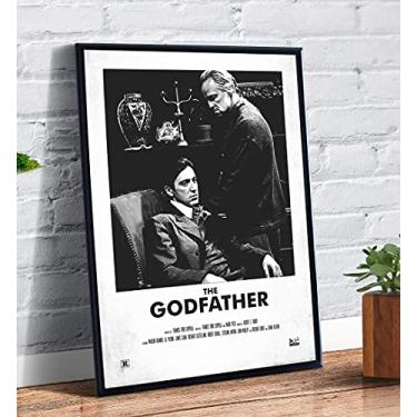Imagem de Quadro decorativo emoldurado A4 Vintage O Poderoso Chefão Filme