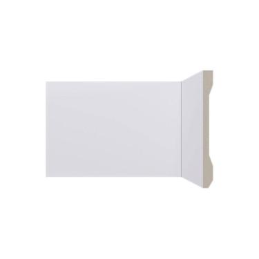 Imagem de Rodapé de Poliestireno 15cm x 13mm x 2,40m Liso LEV151 Santa Luzia - caixa com 12 m - Branco