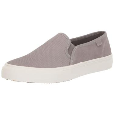 Imagem de Keds Tênis feminino Double Decker Slip on, Camurça cinza Houndstooth, 38