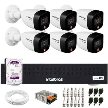 Imagem de Kit 6 Câmeras Intelbras Vhd 1220 B Full Color Bullet Full Hd 1080p Multi Hd Visão Noturna 20m + Dvr Intelbras Mhdx 3008-c 8 Canais + Hd 1tb Purple