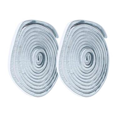 Imagem de Tiras de vedação anticolisão, 2 peças tiras de vedação Tira de escova autoadesiva, para portas de vidro janela de aço plástico