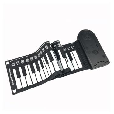 Imagem de teclado eletrônico para iniciantes Piano Portátil Enrolado À Mão Com 49 Teclas, Instrumento De Teclado Eletrônico Inteligente De Nível De Entrada Para Iniciantes Adultos