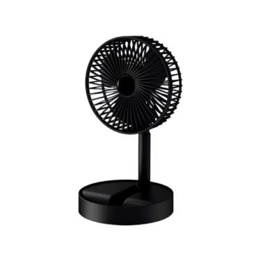 Imagem de RCM Group® - Ventilador Portátil Dobrável de Mesa USB – Recarregável com Bateria 2000mAh, 3 Velocidades, Altura Ajustável, Silencioso – Ideal para Escritório e Home Office - RCM Group® (Preto)