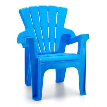 Imagem de Poltrona Infantil Americana Plástica Azul Cadeira Reforçada - Plasnew