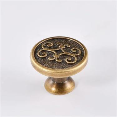 Imagem de Armário de latão sólido alças gaveta de mesa puxar maçaneta da porta para gaveta botão móveis ferragem acessórios de cozinha, t2605 bronze