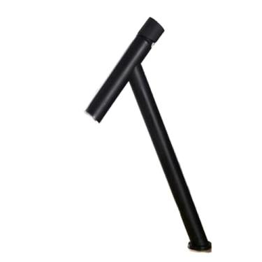 Imagem de Torneira da bacia do banheiro única alavanca quente e fria de bronze misturador água arma cinza único bacia misturador pia água guindaste, preto alto