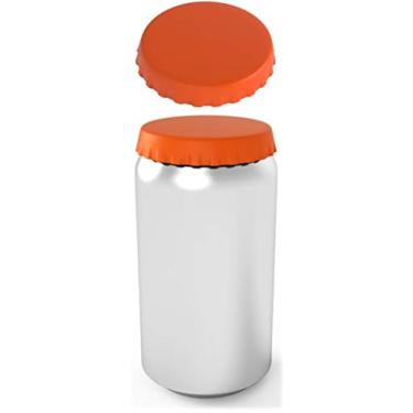 Imagem de Tampas de lata de silicone – tampas de lata – tampas de lata – tampa de lata – pode salvar – tampa de lata – protege sua coca, cerveja e latas de pop de moscas, abelhas e poeira! – Cabe em latas de refrigerante padrão, Laranja, 2 Pack
