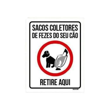 Imagem de Kit 3 Placas Sacos Coletores De Fezes Do Seu Cão Retire - Sinalizo.Com