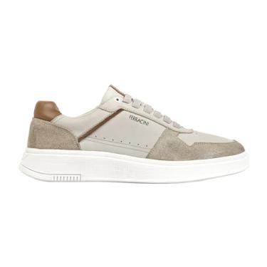Imagem de Tênis Casual Masculino Sneaker Ferracini Logan Em Couro (Cinza Claro, BR, Adulto, Numérico, 40)