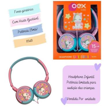 Imagem de Fone Infantil Headphone - OEX Kids - Unicórnio