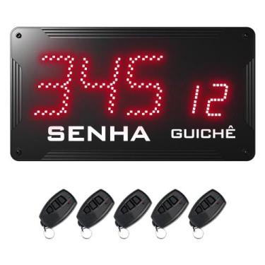 Imagem de Painel de Senha e Guichê ou Caixa Livre em Display de Leds + 5 Control