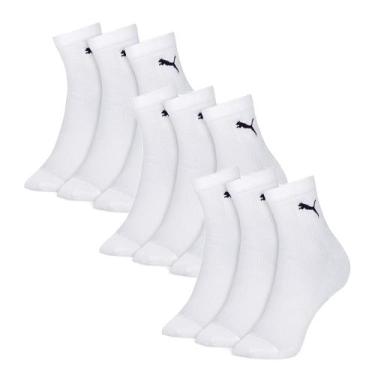 Imagem de Kit 9 Pares Meias Cano Médio Algodão Sport Unissex - Selene, 39 A 43, 